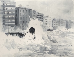 Malecon with Waves